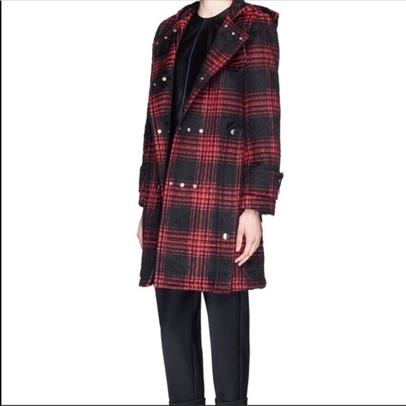 Alexander Wang Runway Buffalo Check Plaid Coat S - Picture 1 of 8